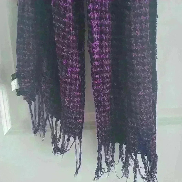 Purple and Black Scarf by Twenty Degrees. - Picture 4 of 4